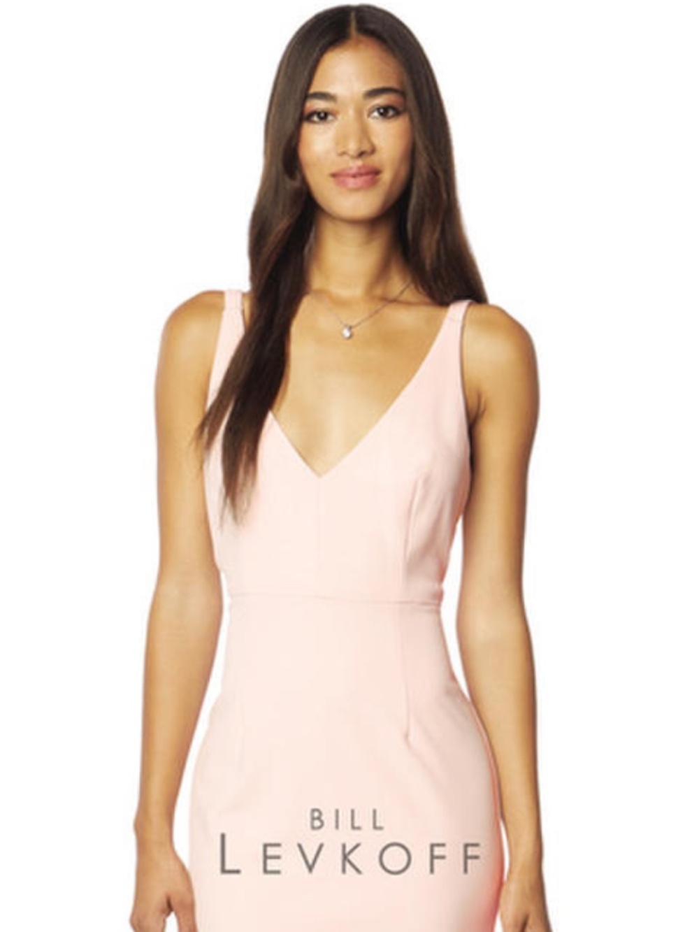BILL LEVKOFF PINK CRÊPE GOWN SIZE 8